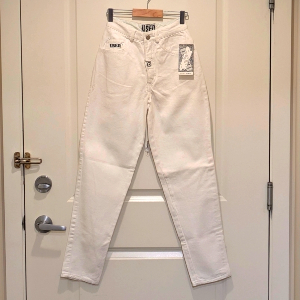 3/$30 NWT 90s Get Used by Elie 26 White Cotton Skinny Jeans